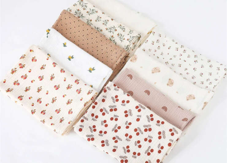 Floral Cotton Swaddle Blanket for Newborns