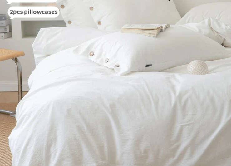 3pcs  100% cotton bedding set Double Duvet Cover Set 220x240 Solid Twist Cotton King Size Bedding Set Quilt Cover Set